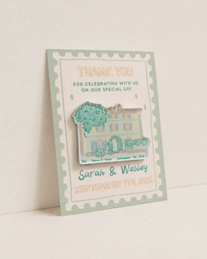 Terre di Nano hand-drawn 5mm custom shape acrylic wedding venue magnet