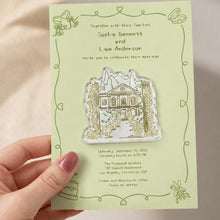 5mm Wedding Venue Hand-drawn Illustration Acrylic Wedding Keepsake