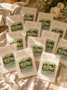 3mm Wedding Venue Acrylic Fridge Magnet with Backing Card
