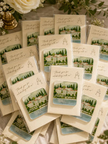 3mm Wedding Venue Acrylic Fridge Magnet with Backing Card